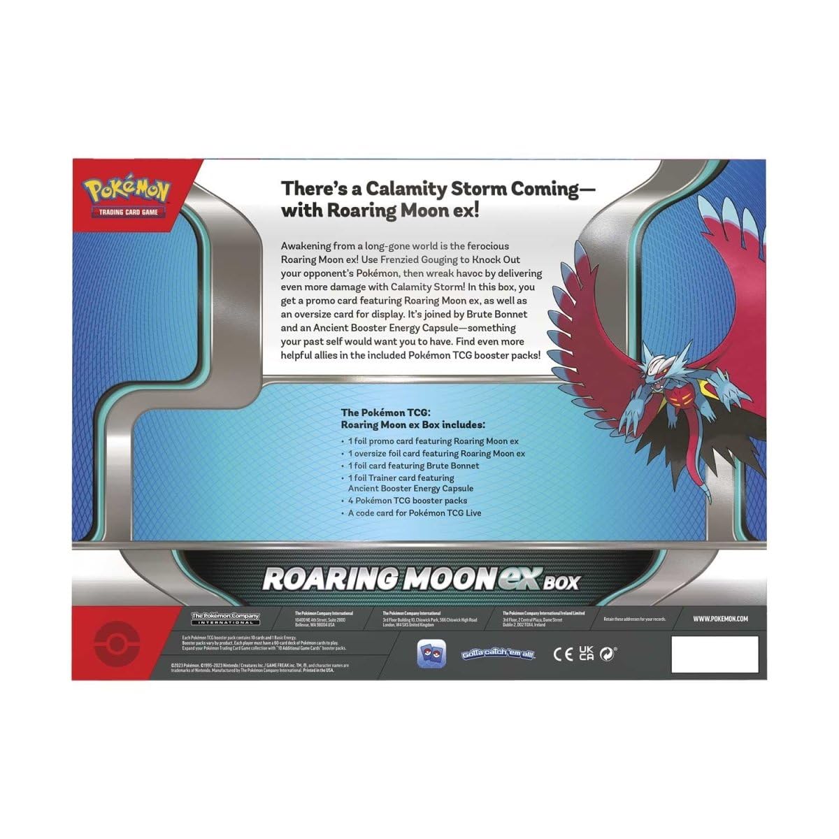 Pokemon TCG Roaring Moon/Iron Valiant Ex Box Trading Card Game Collectible 6y+