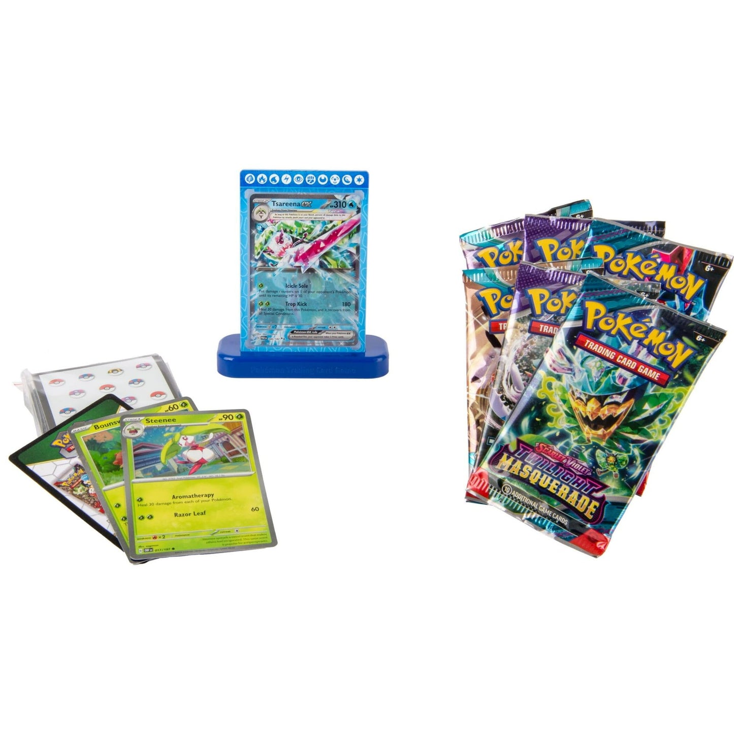 Pokemon TCG Tsareena Ex Premium Collection - 6 Packs, Promos, Sleeves