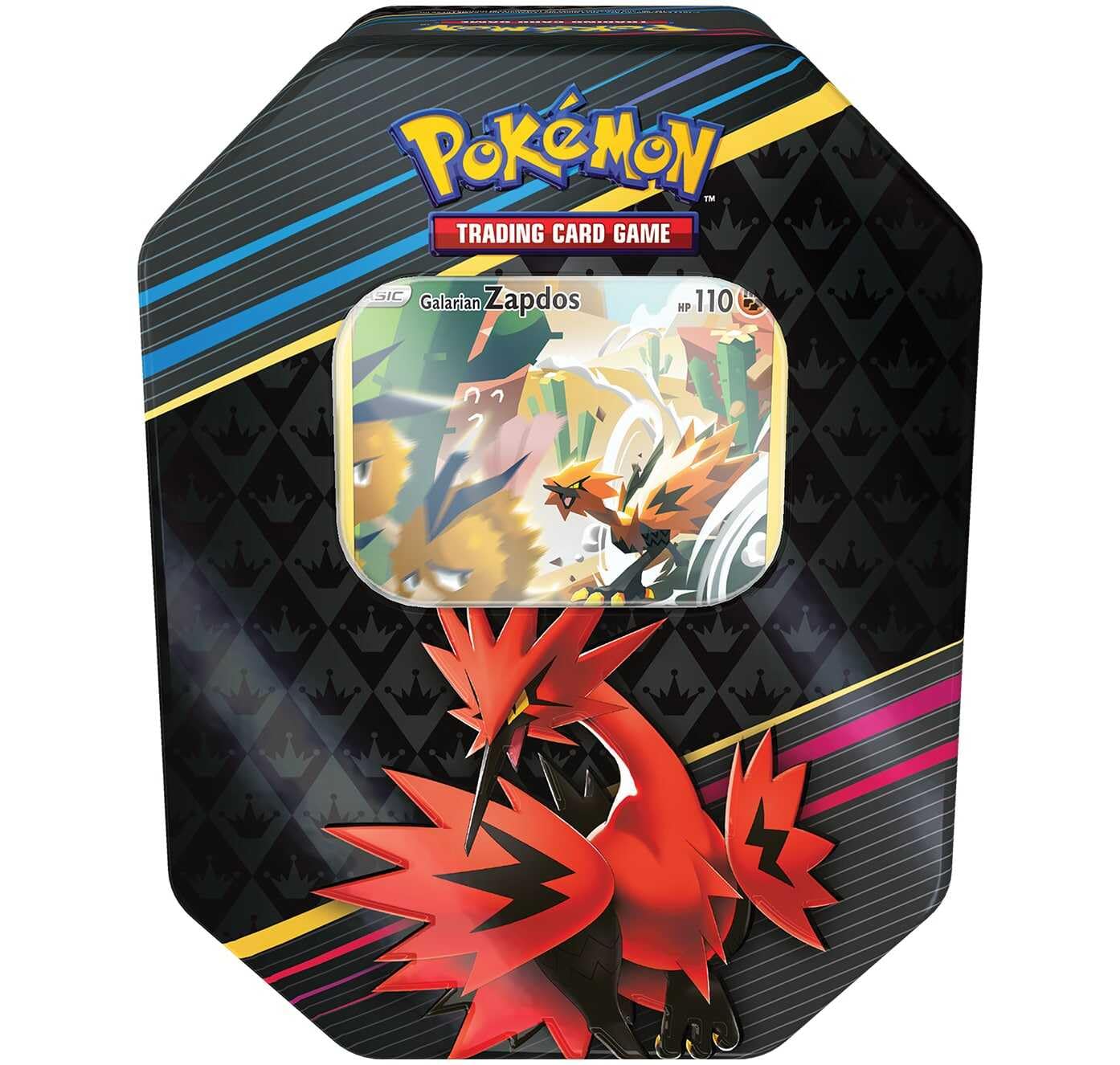 Pokemon Crown Zenith Tin V2 Galarian Zapdos Trading Card Game