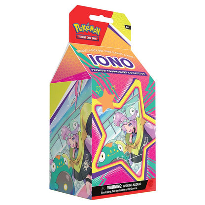 Pokemon TCG: Iono Premium Tournament Collection (1 Full-Art Foil Card, 3 Foil Cards & 6 Boosters)