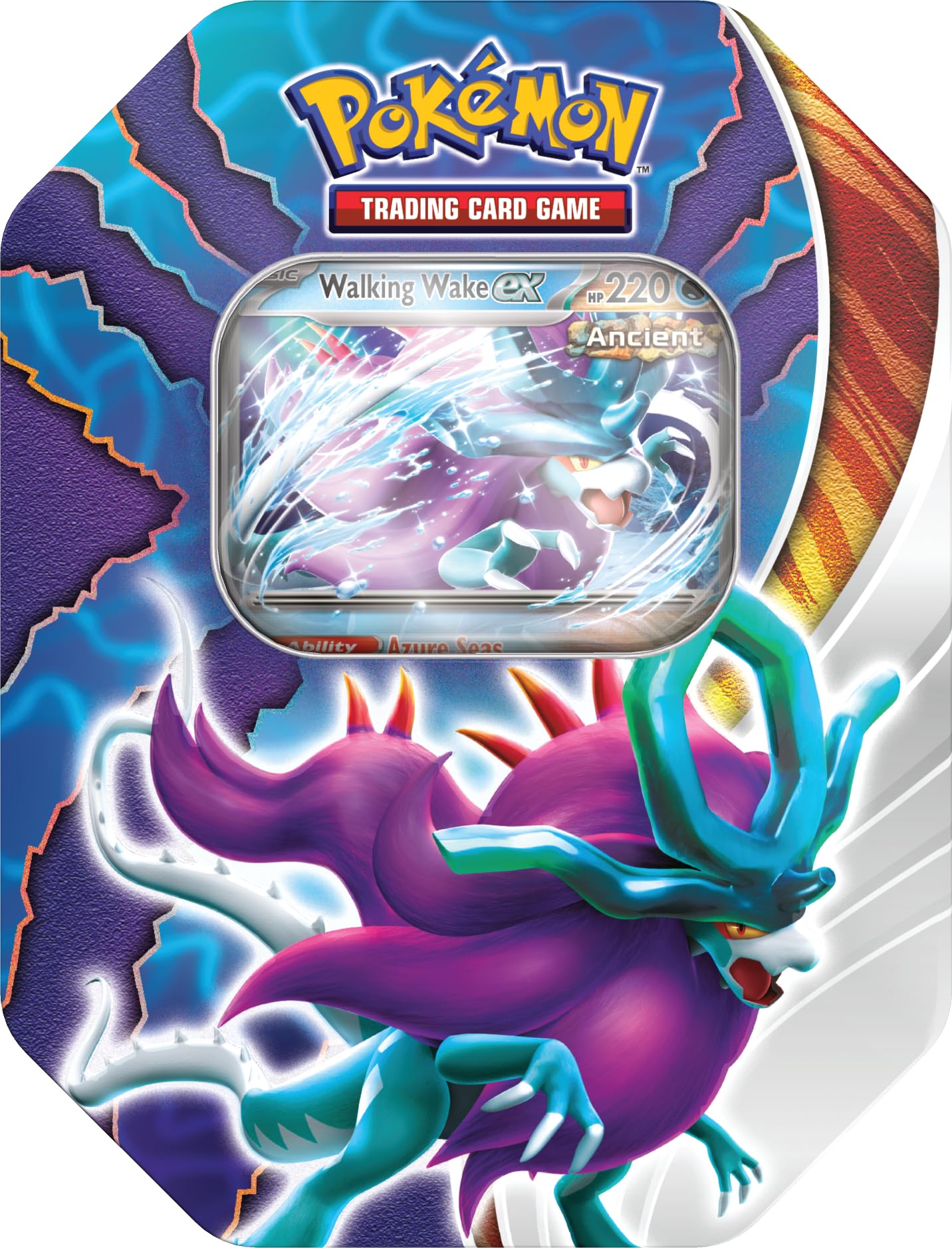 TCG: Paradox Clash Tin - Walking Wake ex (1 Foil Promo Card & 4 PokŽmon TCG Booster Packs)