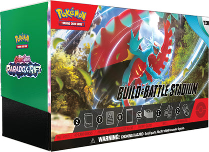 Pokemon TCG: Scarlet & Violet - Paradox Rift Build & Battle Stadium (2 Decks, 11 Booster packs & More)