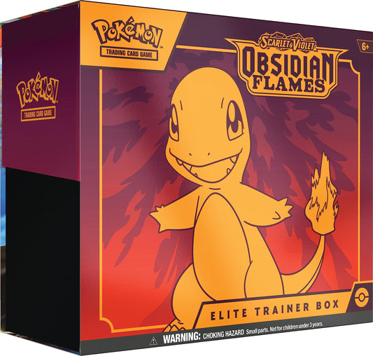 Pokemon TCG: Scarlet & Violet - Obsidian Flames Elite Trainer Box (9 Booster Packs, 1 Full-Art Foil Promo Card & Premium Accessories)