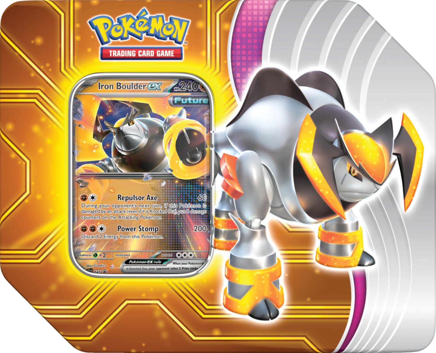 Pokemon TCG: Paradox Destinies Tin - Iron Boulder EX