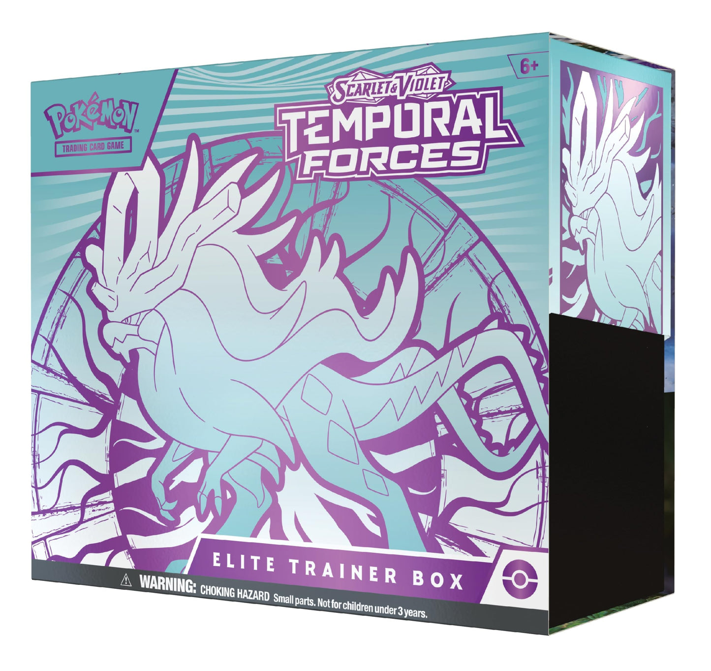 TCG: Scarlet & Violet - Temporal Forces Elite Trainer Box - Walking Wake (1 Full-Art Flutter Mane Promo Card, 9 Boosters & Premium Accessories)