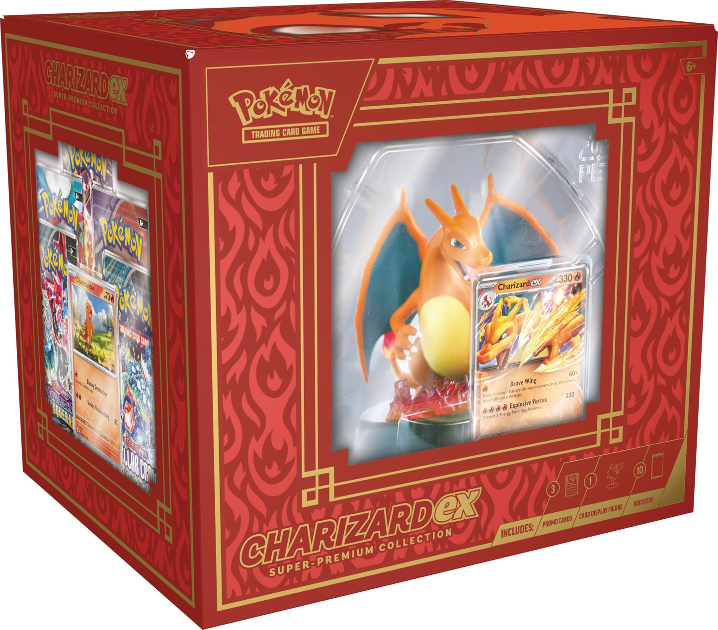 TCG: Charizard ex Super-Premium Collection (3 Foil Promo Cards, 1 Card-Display Figure & 10 Booster Packs)