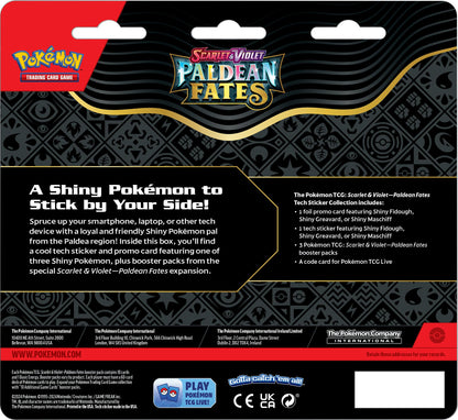 TCG: Scarlet & Violet - Paldean Fates Tech Sticker Collection - Greavard (1 Foil Promo Card & 3 Booster Packs)