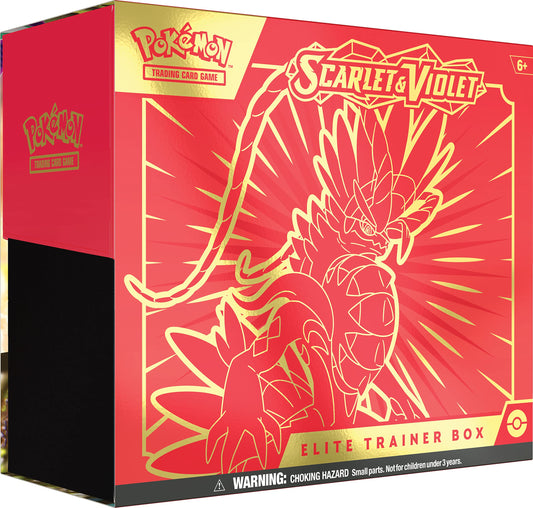 TCG: Scarlet and Violet Elite Trainer Box - Koraidon Red (1 Full Art Promo Card, 9 Boosters and Premium Accessories)