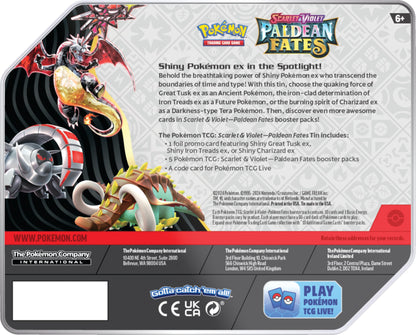 Pokemon TCG: SV4.5 Paldean Fates Tin - Charizard