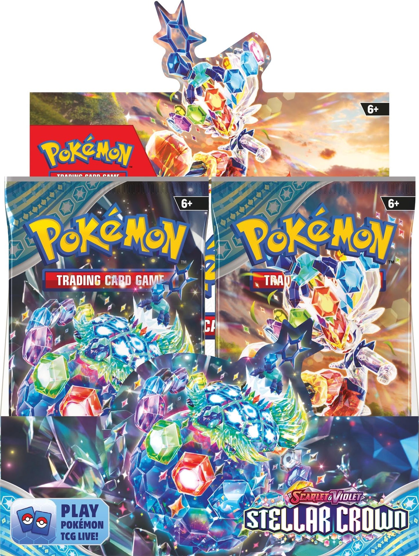 Pokemon TCG Scarlet and Violet 7 Stellar Crown Booster Display