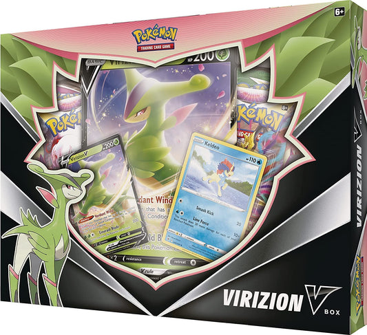 Pokemon TCG Virizion V Box Premium Collection (contains 4 Sword & Shield Boosters including Lost Origin)