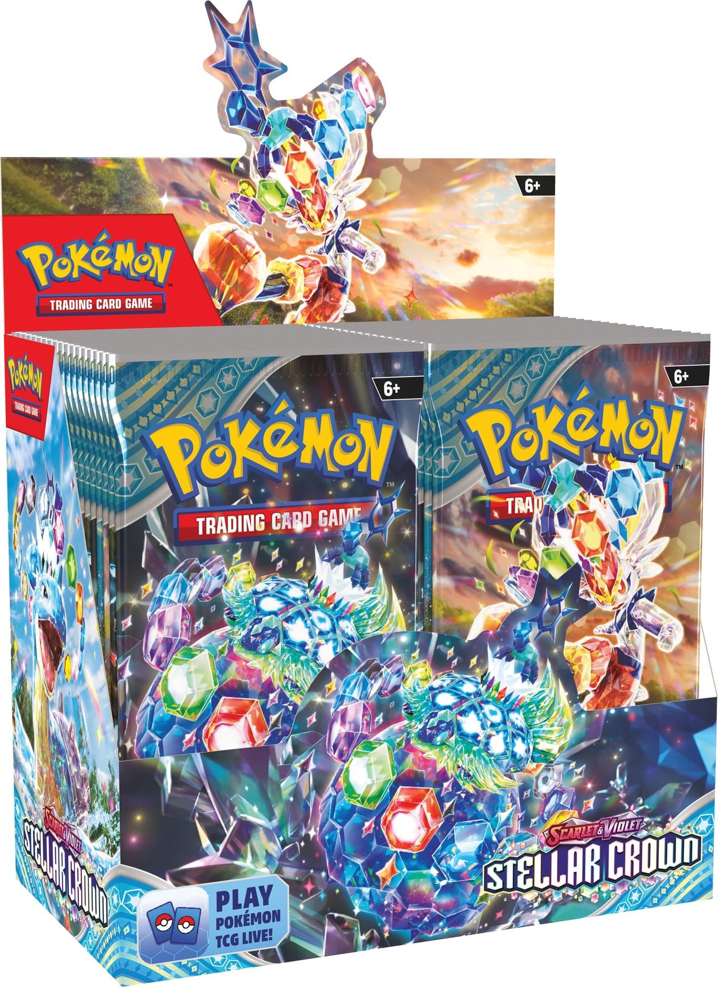 Pokemon TCG Scarlet and Violet 7 Stellar Crown Booster Display