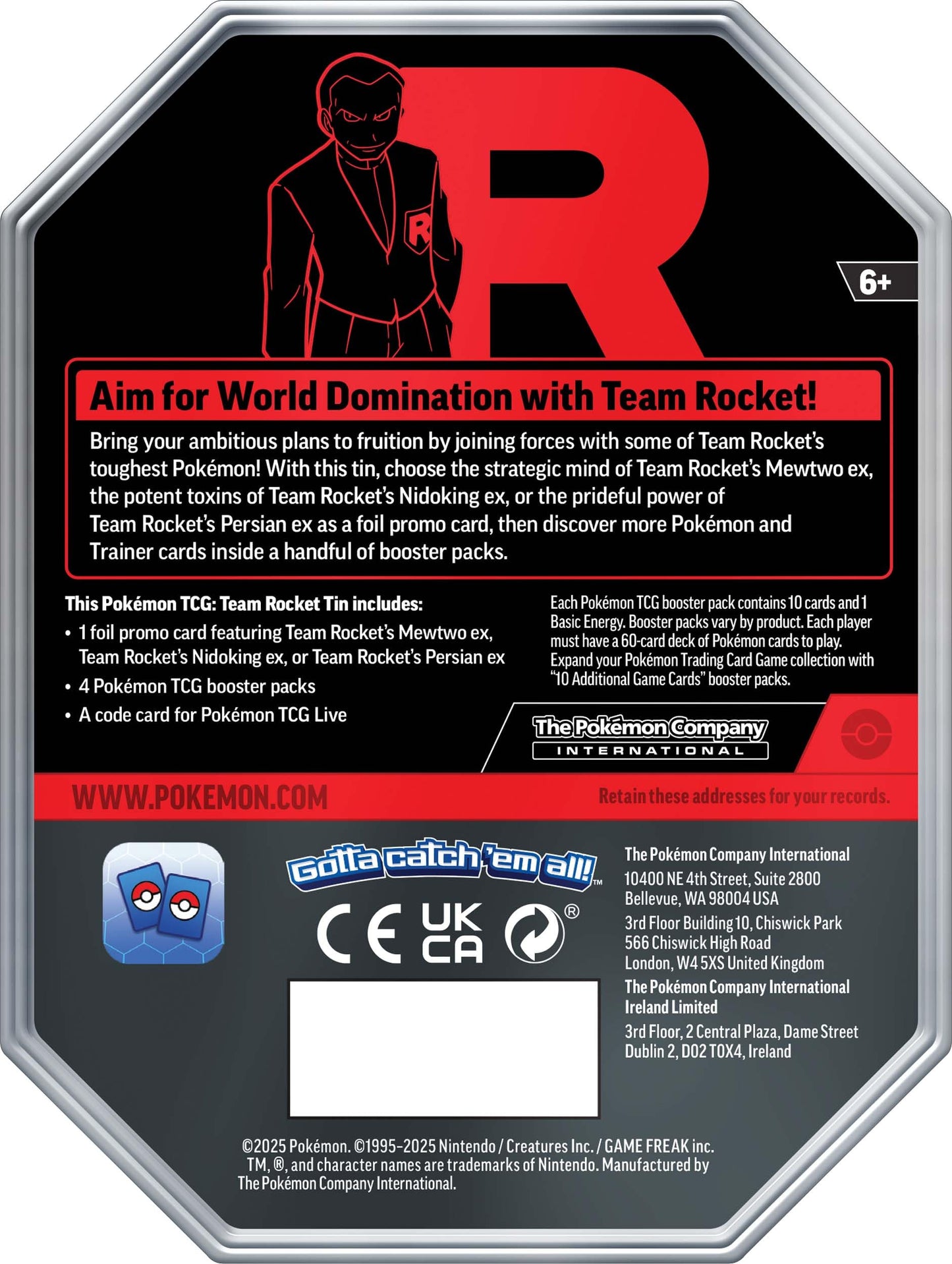 Pokemon TCG Team Rocket Tins