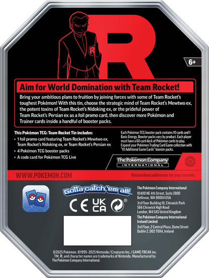Pokemon TCG Team Rocket Tins