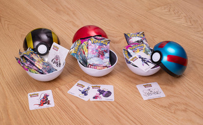 TCG: Poke Ball Tin Bundle - Poke Ball, Great Ball & Ultra Ball (9 Pokemon TCG Booster Packs, 7 Sticker Sheets)
