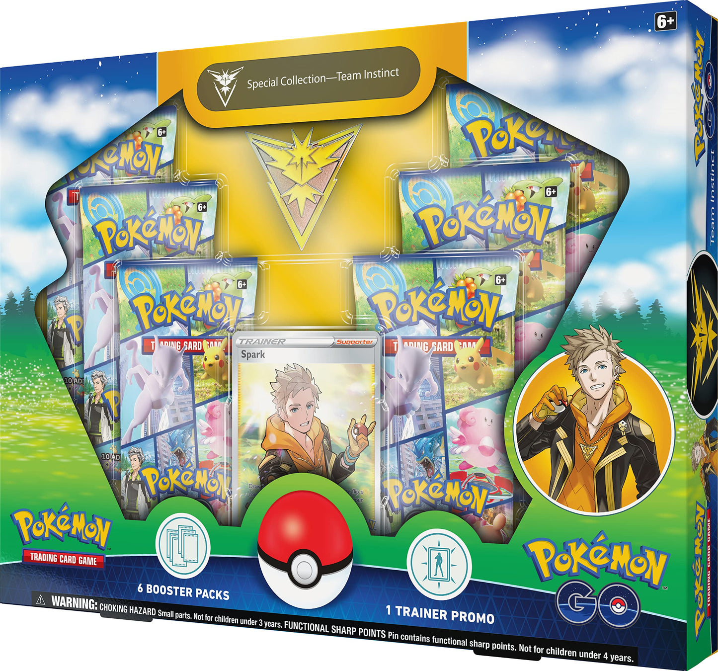 TCG: GO Special Collection - Team Instinct (1 Foil Promo Card, 1 Deluxe pin & 6 Booster Packs)