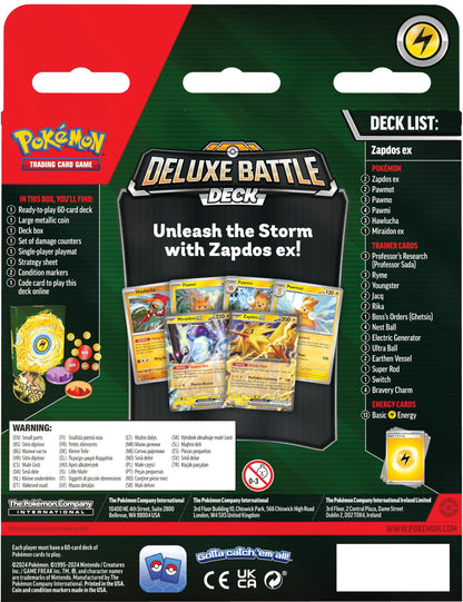 TCG: Zapdos ex Deluxe Battle Deck (Ready-to-Play 60-Card Deck & Accessories)