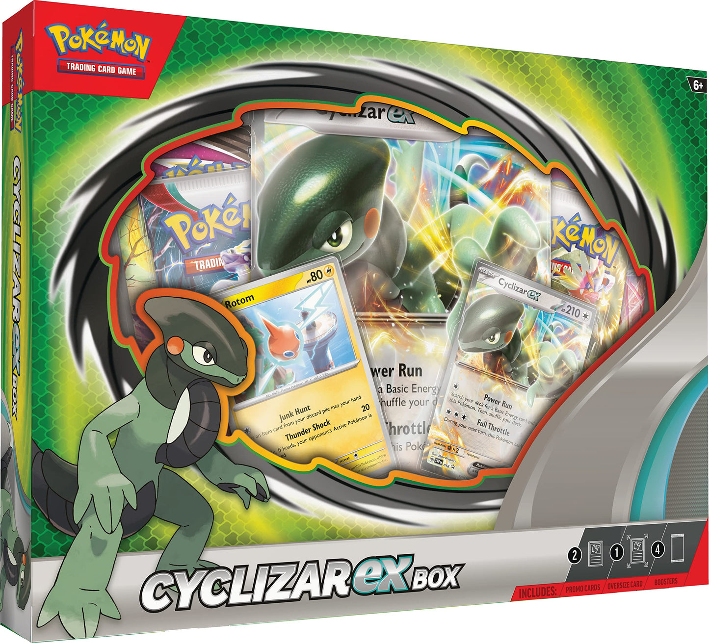 Pokemon TCG Cyclizar EX Jumbo Card With 4 Booster Packs Box Set Assorted 6y+