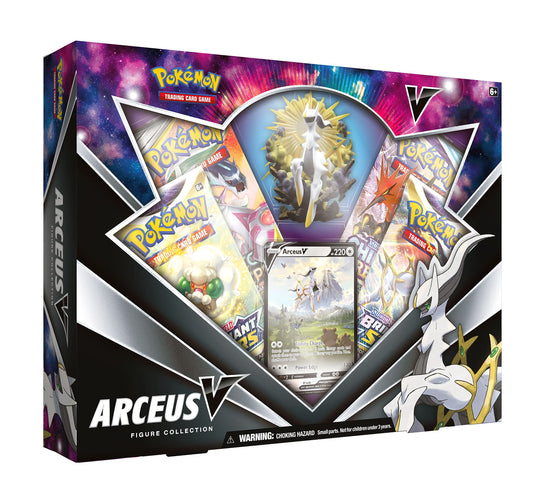 Pokemon TCG: Arceus V Figure Collection (1 Foil Promo Card, 1 Sculpted Figure & 4 Booster Packs)