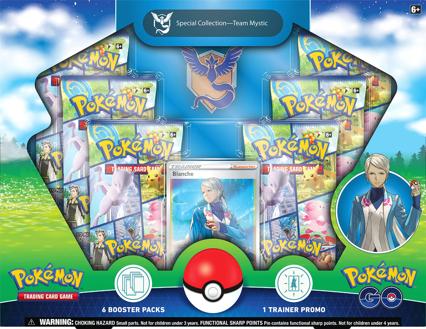 TCG: GO Special Collection - Team Mystic (1 Foil Promo Card, 1 Deluxe pin & 6 Booster Packs)