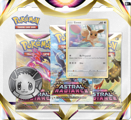 Pokemon TCG: Sword & Shield  -  Astral Radiance Triple Pack & Eevee Foil Promo Card