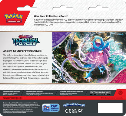 TCG: Scarlet and Violet Temporal Forces Cyclizar Pack of 3 Blisters - EN