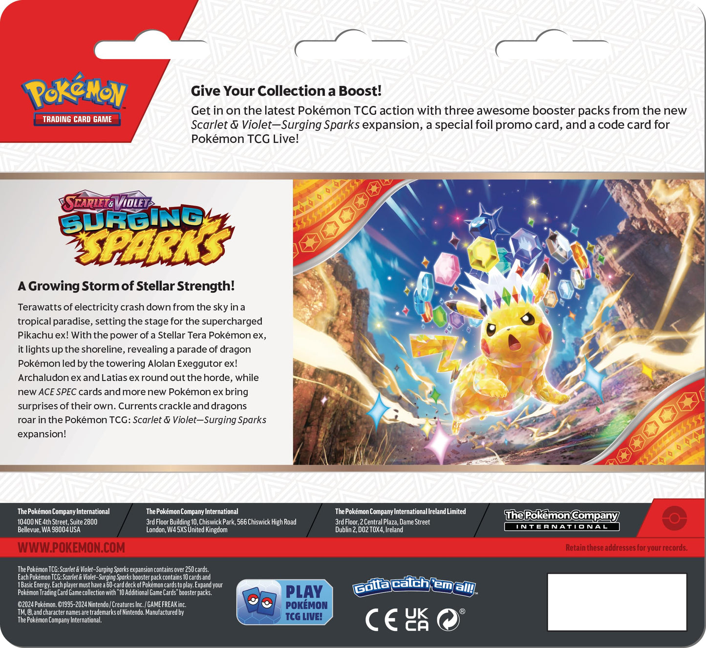 TCG: Scarlet & Violet - Surging Sparks 3-Pack Blister Ð Quagsire (3 Booster Packs & Foil Promo Card)