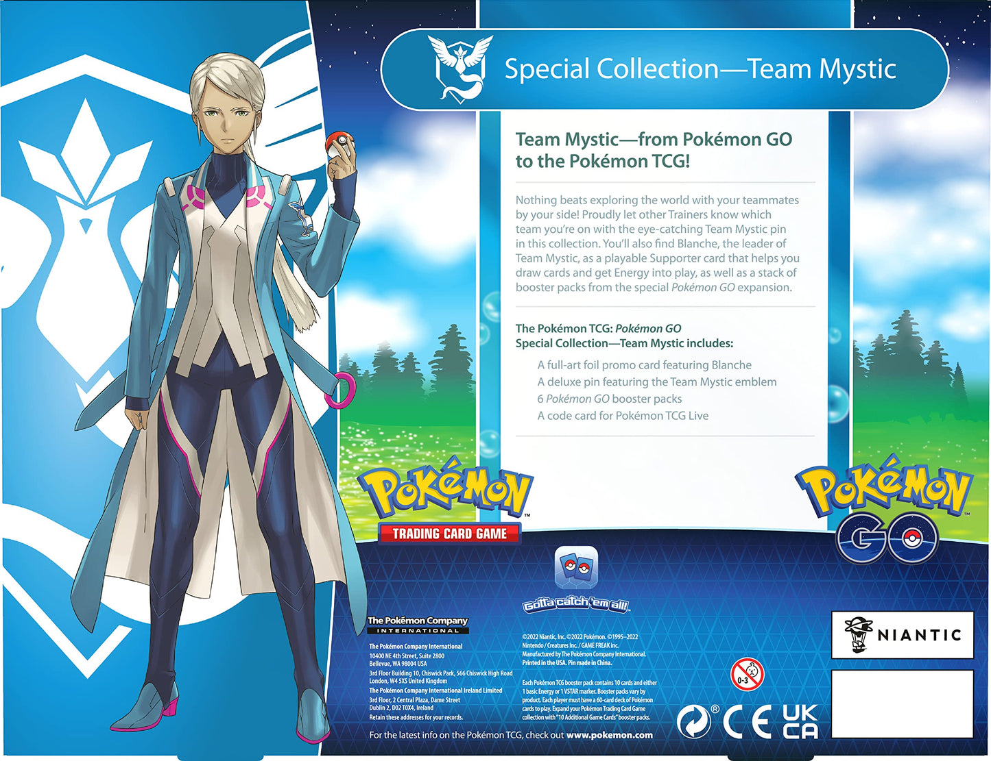 TCG: GO Special Collection - Team Mystic (1 Foil Promo Card, 1 Deluxe pin & 6 Booster Packs)