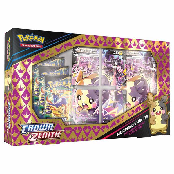 Pokemon TCG: Crown Zenith Premium Playmat Collection - Morpeko V-UNION (4 Promo Cards, 1 Oversize Card & 5 Booster Packs)