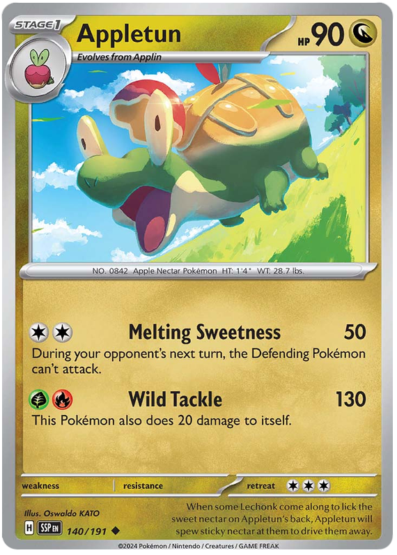 Pokemon Surging Sparks Card List - Appletun Surging Sparks Common #140/191