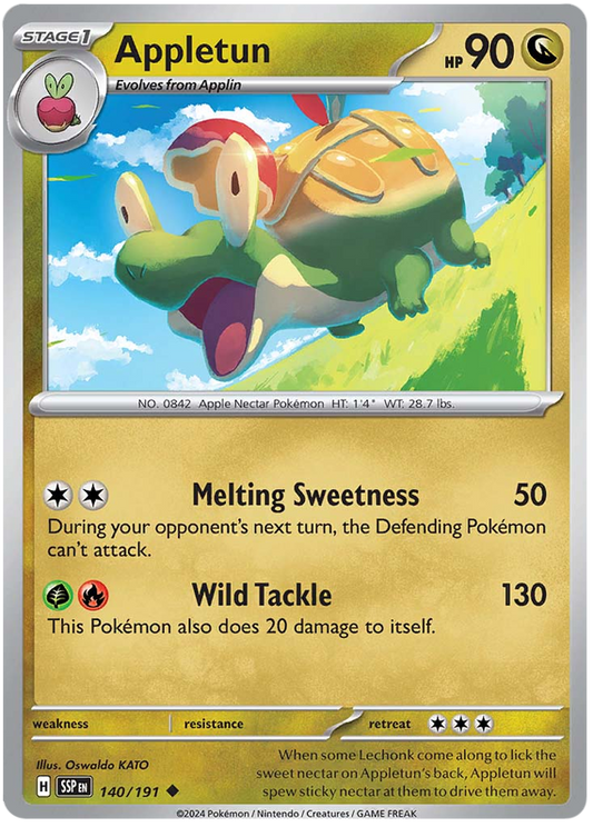 Pokemon Surging Sparks Card List - Appletun Surging Sparks Common #140/191