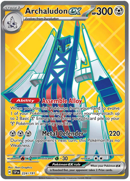 Pokemon Surging Sparks Card List - Archaludon ex Surging Sparks Ultra Rare #224/191