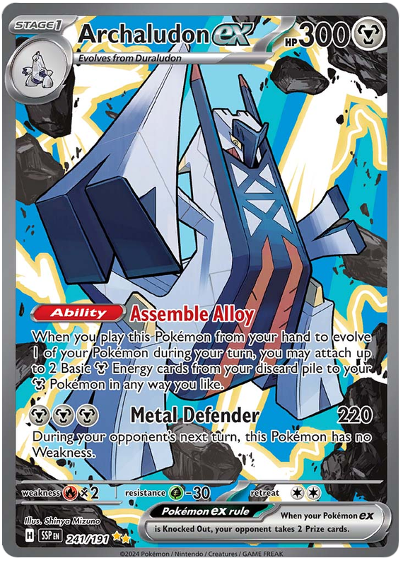 Pokemon Surging Sparks Card List - Archaludon ex Surging Sparks Special Illustration Rare #241/191