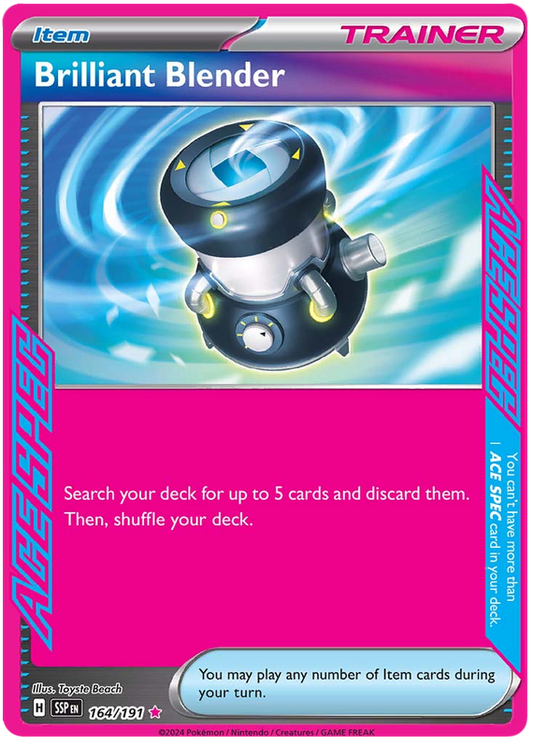 Pokemon Surging Sparks Card List - Brilliant Blender Surging Sparks ACE SPEC Rare #164/191