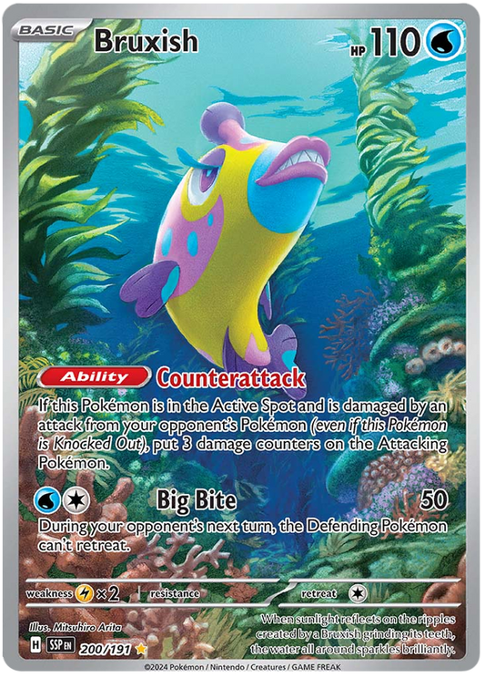 Pokemon Surging Sparks Card List - Bruxish Surging Sparks Illustration Rare #200/191