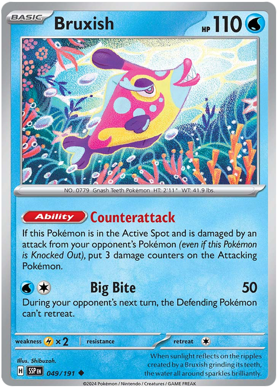 Pokemon Surging Sparks Card List - Bruxish Surging Sparks Common #049/191