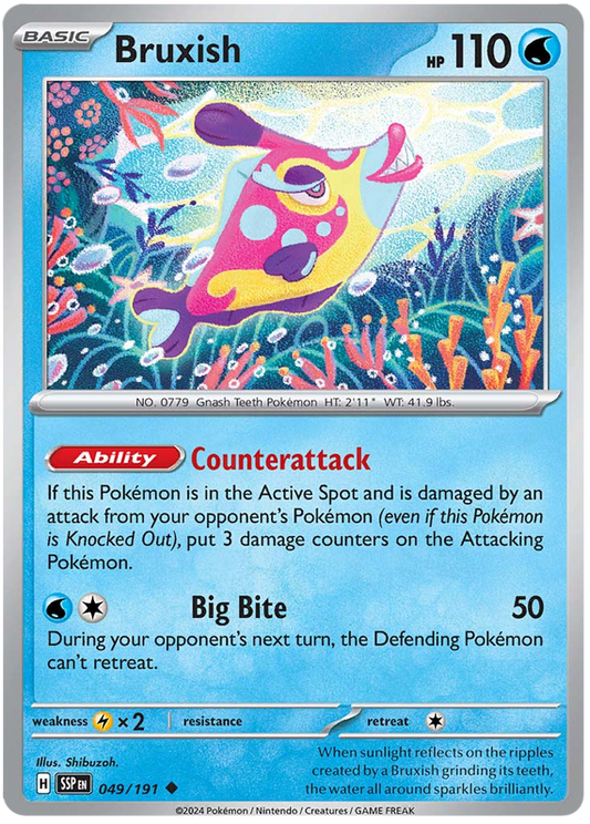 Pokemon Surging Sparks Card List - Bruxish Surging Sparks Common #049/191