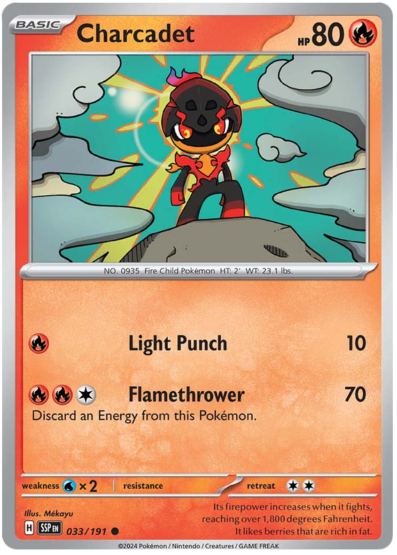 Pokemon Surging Sparks Card List - Charcadet Surging Sparks Common #033/191