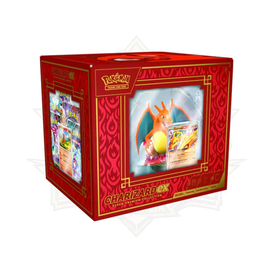 Pokemon TCG: Charizard ex Super-Premium Collection (3 Foil Promo Cards, 1 Card-Display Figure & 10 Booster Packs)