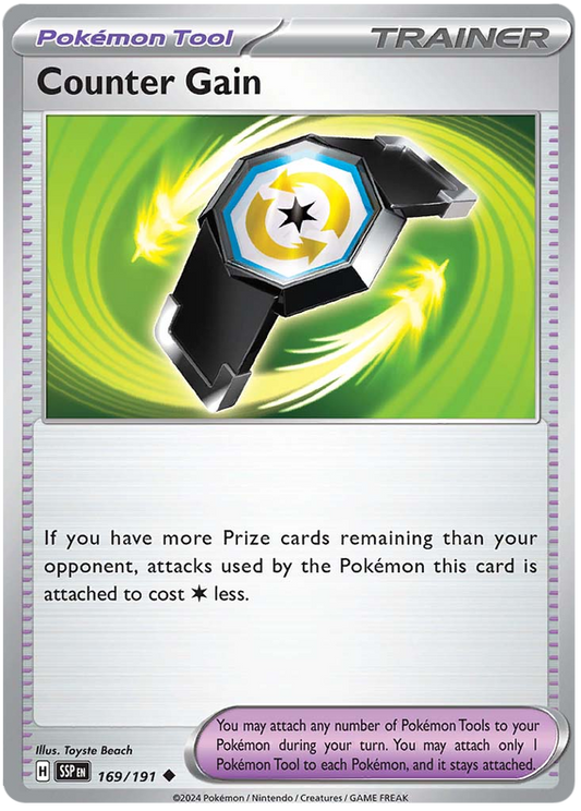 Pokemon Surging Sparks Card List - Counter Gain Surging Sparks Uncommon #169/191