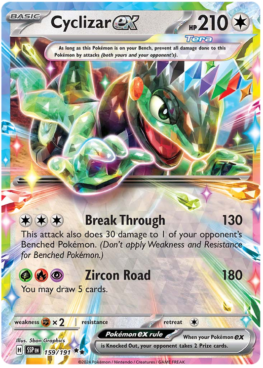 Pokemon Surging Sparks Card List - Cyclizar ex Surging Sparks Double Rare #159/191