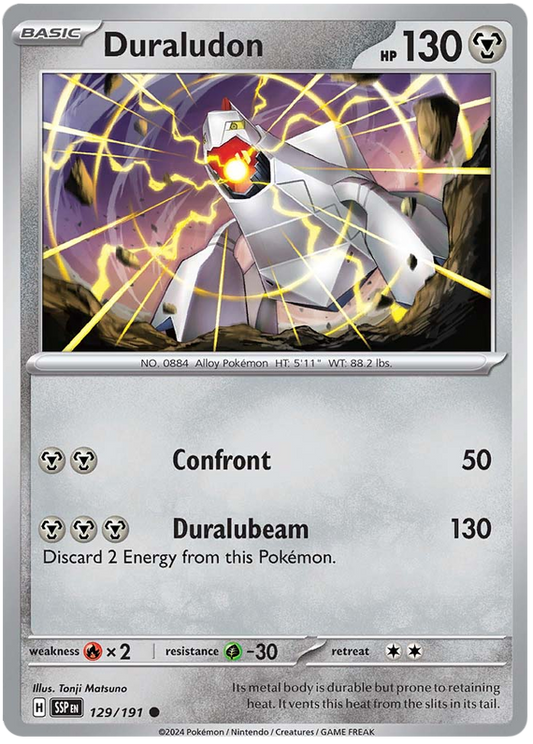 Pokemon Surging Sparks Card List - Duraludon Surging Sparks Common #129/191