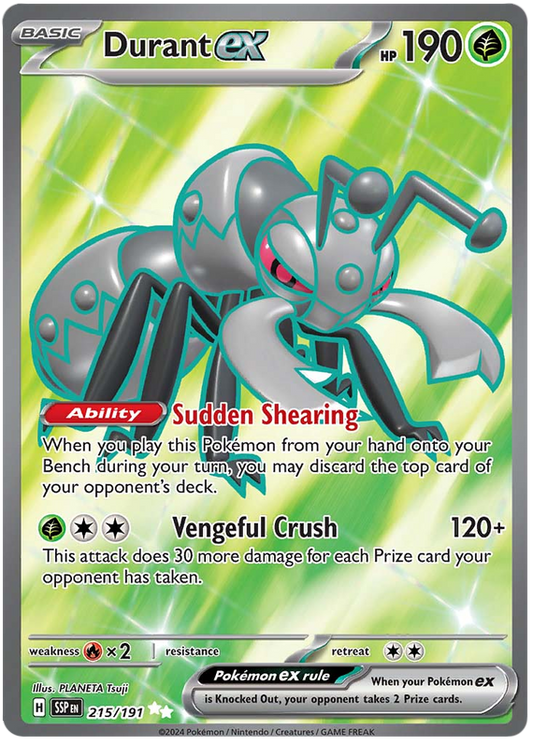 Pokemon Surging Sparks Card List - Durant ex Surging Sparks Ultra Rare #215/191