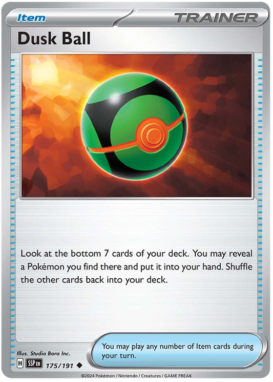 Pokemon Surging Sparks Card List - Dusk Ball Surging Sparks Uncommon #175/191