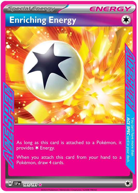 Pokemon Surging Sparks Card List - Enriching Energy Surging Sparks ACE SPEC Rare #191/191