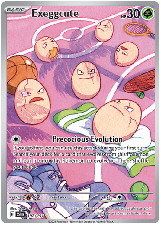 Pokemon Surging Sparks Card List - Exeggcute Surging Sparks Illustration Rare #192/191