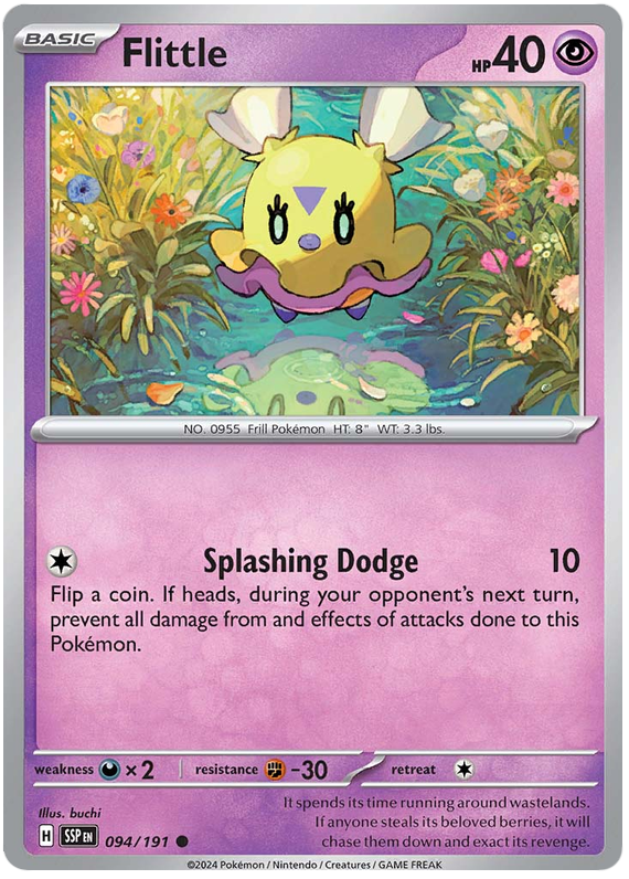 Pokemon Surging Sparks Card List - Flittle Surging Sparks Common #094/191