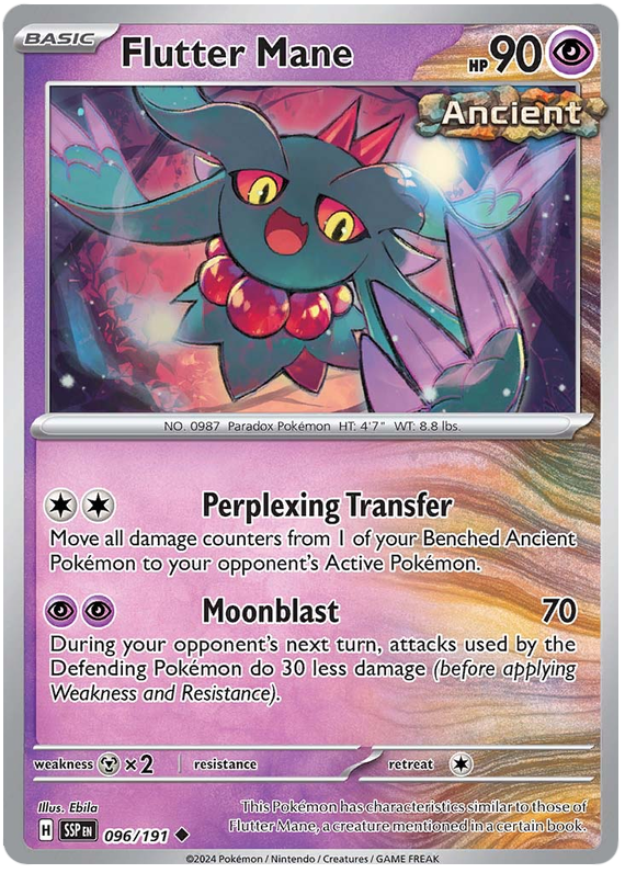 Pokemon Surging Sparks Card List - Flutter Mane Surging Sparks Uncommon #096/191