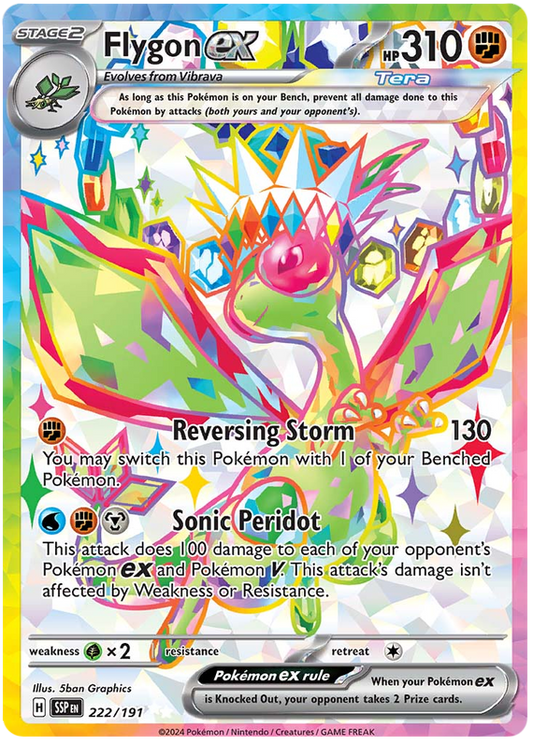 Pokemon Surging Sparks Card List - Flygon ex Surging Sparks Ultra Rare #222/191