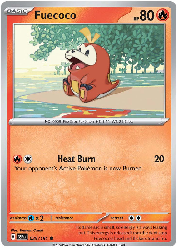 Pokemon Surging Sparks Card List - Fuecoco Surging Sparks Common #029/191